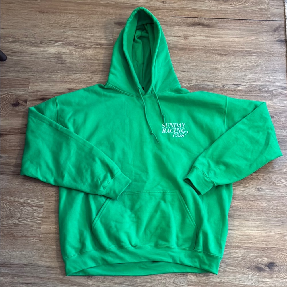 Gildan Embroidered Irish Green Unisex SUNDAY RACING CLUB Sweatshirt Hoodie